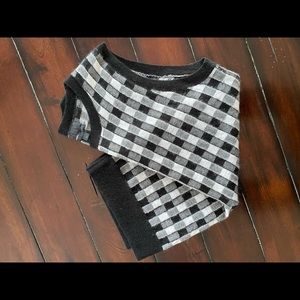 J. Crew Italian Featherweight Cashmere Gingham Shell